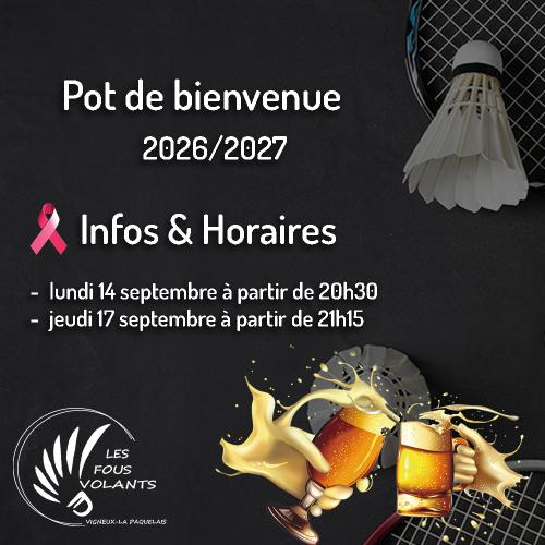 Pot de bienvenue 2026